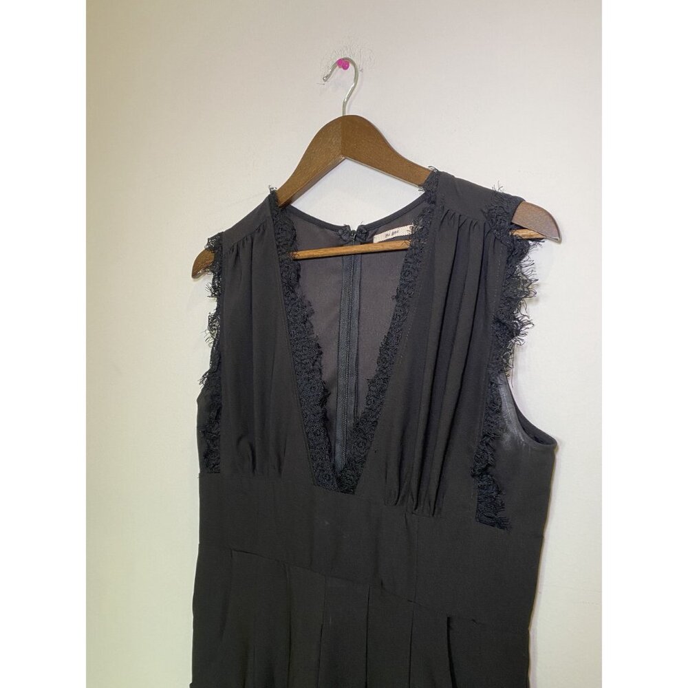 Mi Ami Black Jumpsuit Size Medium Sleek Minimalist One Piece Outfit Chic Evening - Picture 4 of 9